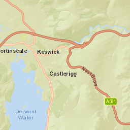Skiddaw Path, Lake District National Park Street Map