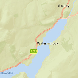 A592, Lake District National Park, Penrith, Cumbria Street Map