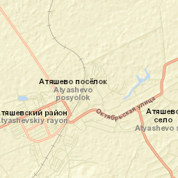 Atyashevskiy Rayon Street Map