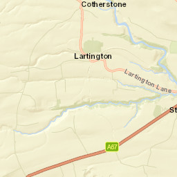 Lartington Green Lane, Barnard Castle, County Durham Street Map