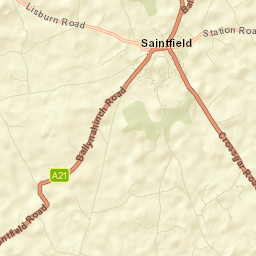 Saintfield Street Map