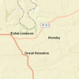 B1264, North Yorkshire, UK Street Map
