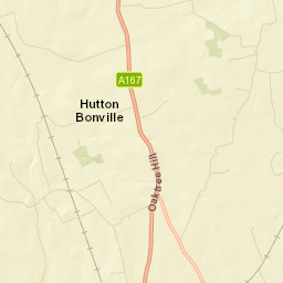 A167, Northallerton, North Yorkshire DL6 Street Map