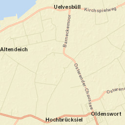 Oldenswort Street Map