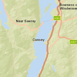 Lake Road, Lake District National Park, Bowness-on-Windermere Street Map