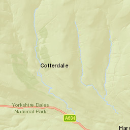 A684, Yorkshire Dales National Park, Sedbergh Street Map
