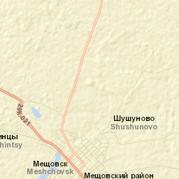 Meshchovsk Street Map
