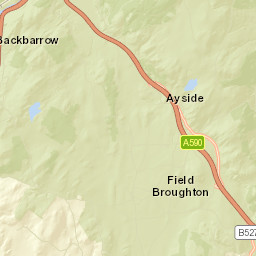 Lake District National Park, A590, Grange-over-Sands, Cumbria Street Map
