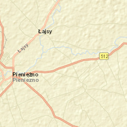 Pieniężno Street Map