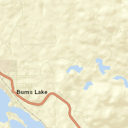 Burns Lake Street Map