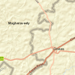 Clones Street Map