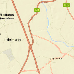 A61, Thirsk, North Yorkshire YO7, UK Street Map