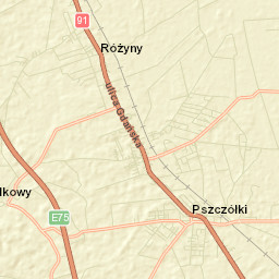 Pszczółki Street Map
