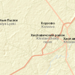 Khislavichi Street Map
