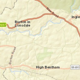Bentham Road, North Yorkshire, UK Street Map