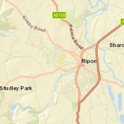 Whitcliffe Lane, Ripon, North Yorkshire HG4 Street Map