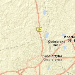 Kościerzyna Street Map
