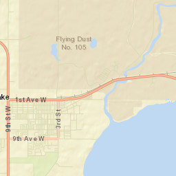 Meadow Lake Street Map