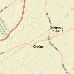 Gronowo Elbląskie Street Map