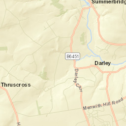 Dike Lane, Harrogate, North Yorkshire HG3 Street Map