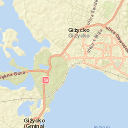 Giżycko Street Map
