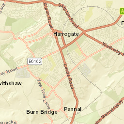 West Park, War Memorial (NE-bound), Harrogate Street Map