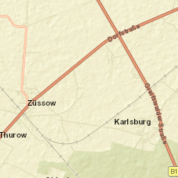 Züssow Street Map