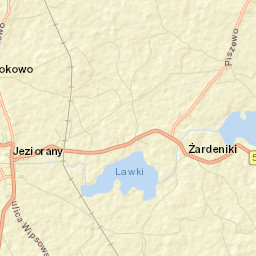 Jeziorany Street Map