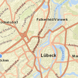 Lübeck Street Map
