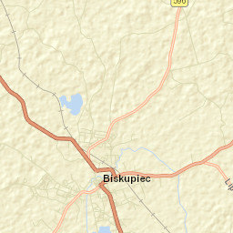 Biskupiec Street Map