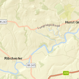 Lambing Clough Lane, Clitheroe, Lancashire Street Map