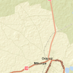 Orzysz Street Map