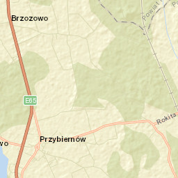 Przybiernów Street Map