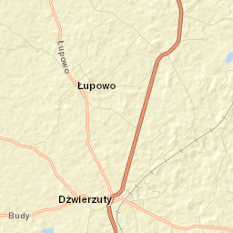 Dźwierzuty Street Map
