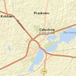 Człuchów Street Map