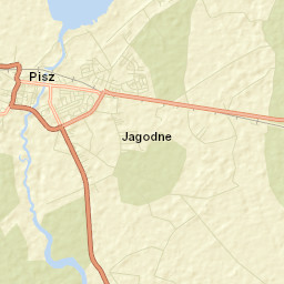 Pisz Street Map