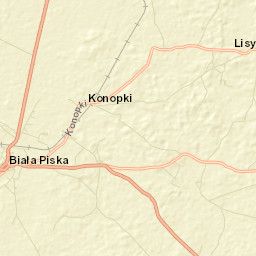 Biała Piska Street Map