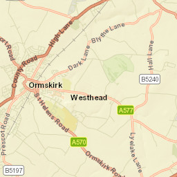 High Lane, Ormskirk, Lancashire L39, UK Street Map