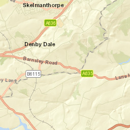 Denby Dale Street Map