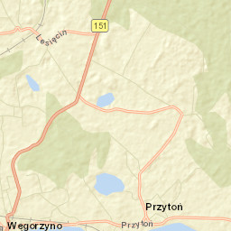 Węgorzyno Street Map