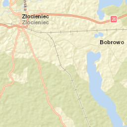 Złocieniec Street Map