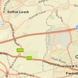 184 Warrington Road, Widnes, Merseyside Street Map