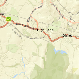 Gritstone Trail, Peak District National Park, Stockport, Ches Street Map
