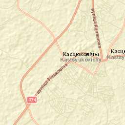 Kastsyukovichy Street Map