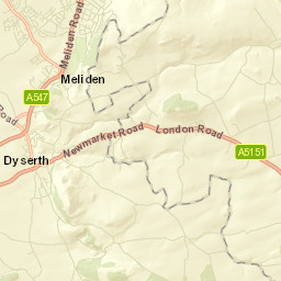 Dyserth Street Map