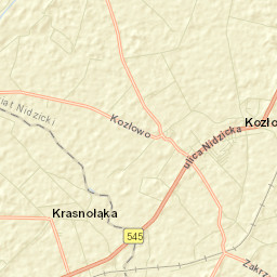 Kozłowo Street Map