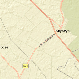 Knyszyn Street Map