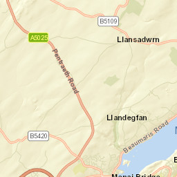 Menai Bridge Street Map