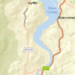 Llansantffraid Glan Conwy Street Map