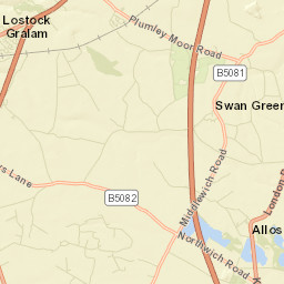 Middlewich Rd, Knutsford, Cheshire West and Chester WA16, UK Street Map